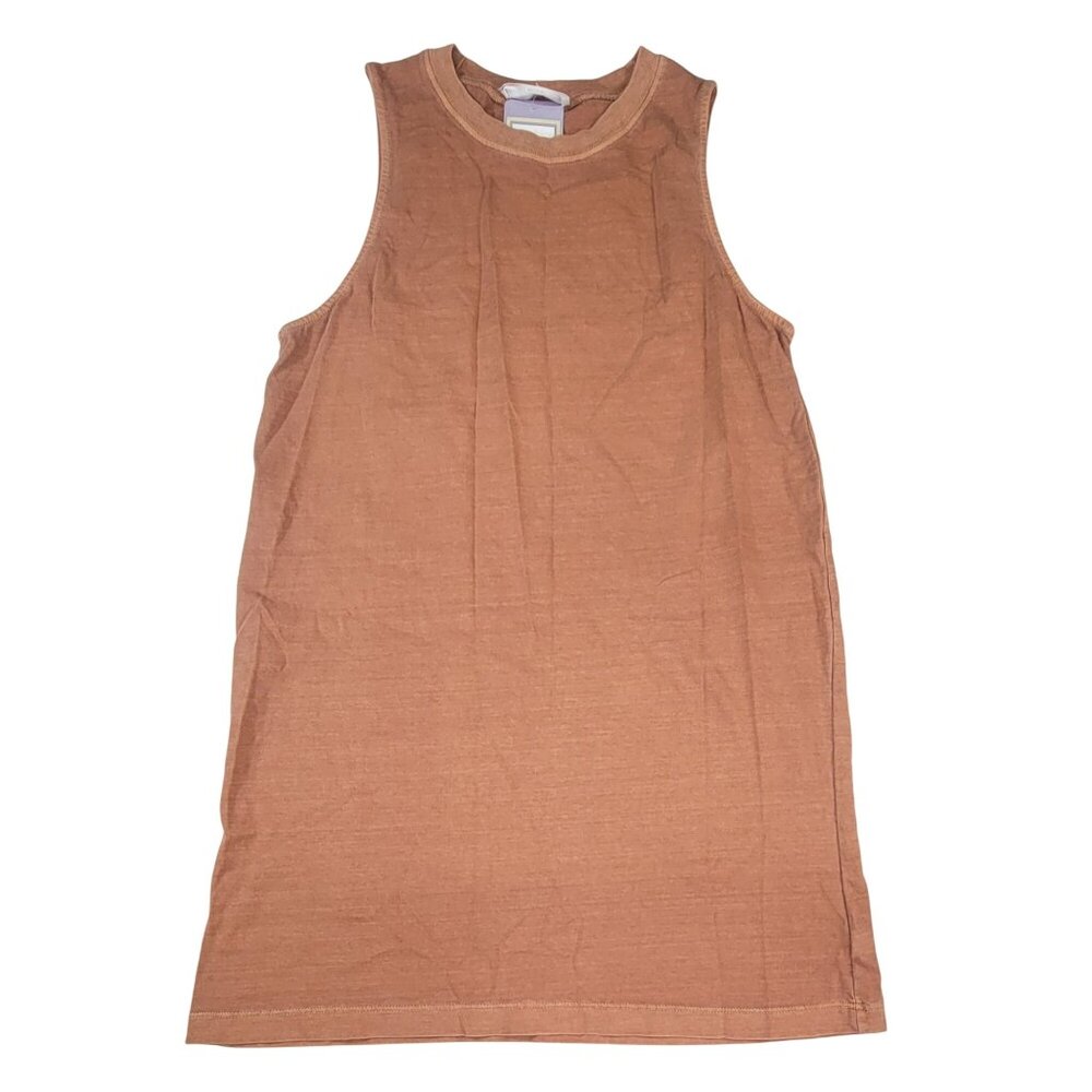 Double Zero Mini Dress Sleeveless Rust Womens Large Cotton New with Tags